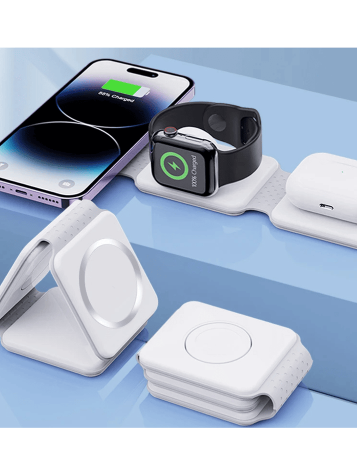 Cargador Inalámbrico Magnetico 3 En 1